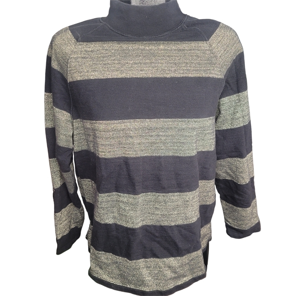 Vintage Levi's Black and Gold  Colorblock High Neck Sweatshirt M